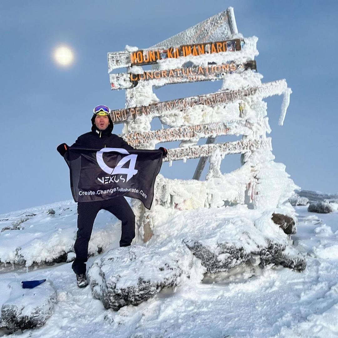 We're conquering Kilimanjaro with the C4 Nexus flag!